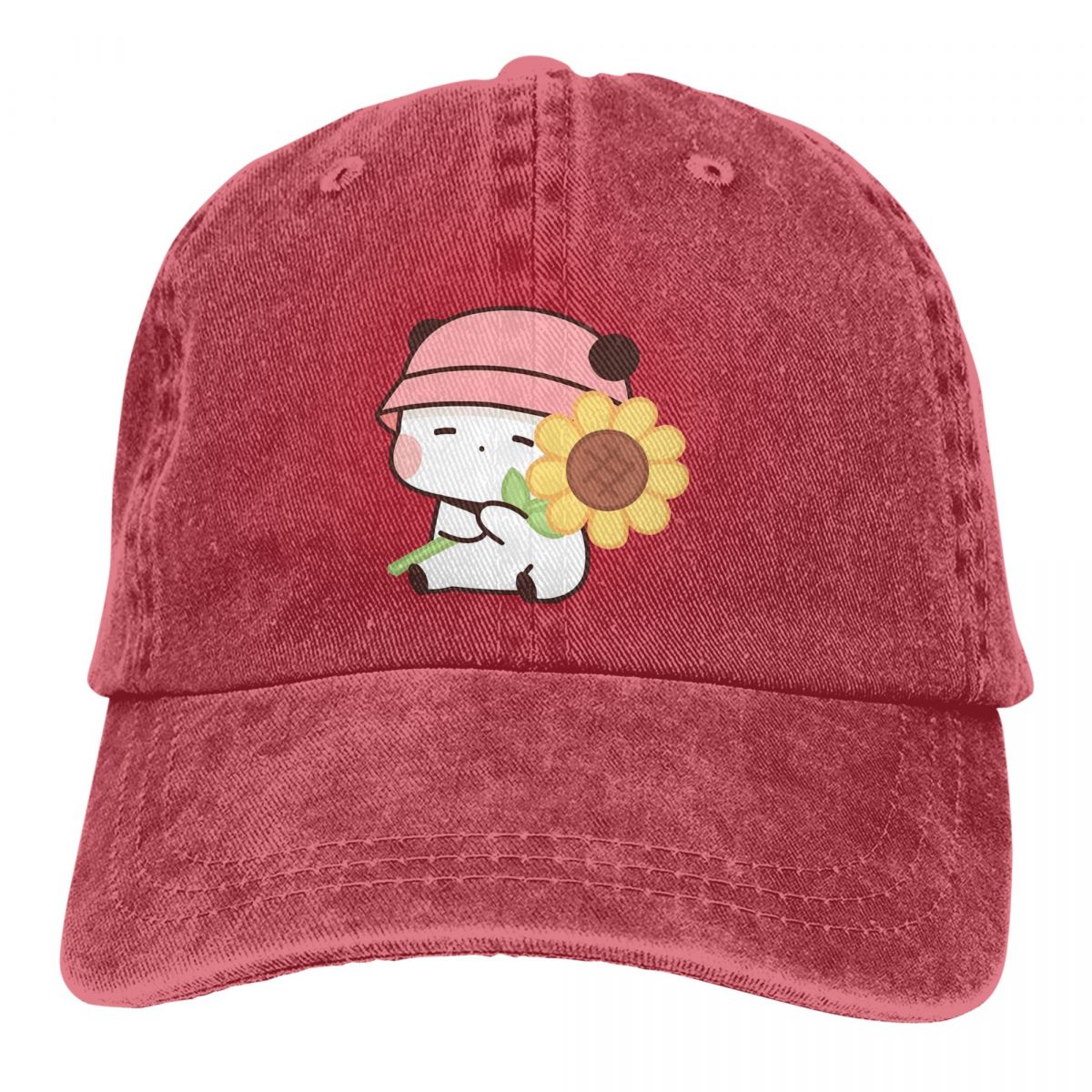 Golf Cap Dad - หมวกเบสบอลของผู้ชายซักล้างได้หมวกกันแดดบูบูรักดอกไม้หมวกแก๊ปปีกแบนหมวกนมพ่อและมอคค่าบูดูดูหมวกตีกอล์ฟ