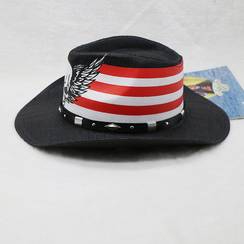 หมวกคาวบอยสไตล์ตะวันตกสีดำสำหร - Cowboy Hat Straw บทวิจารณ์และราคา
