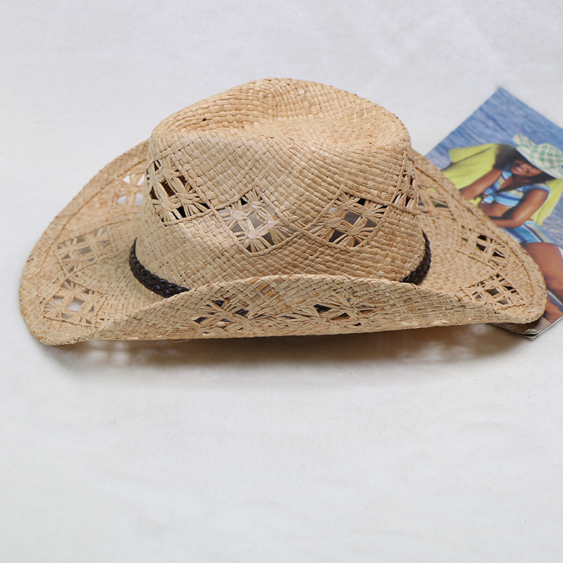 หมวกคาวบอยตะวันตก ลายถักมือจาก - Cowboy Hat Straw บทวิจารณ์และราคา