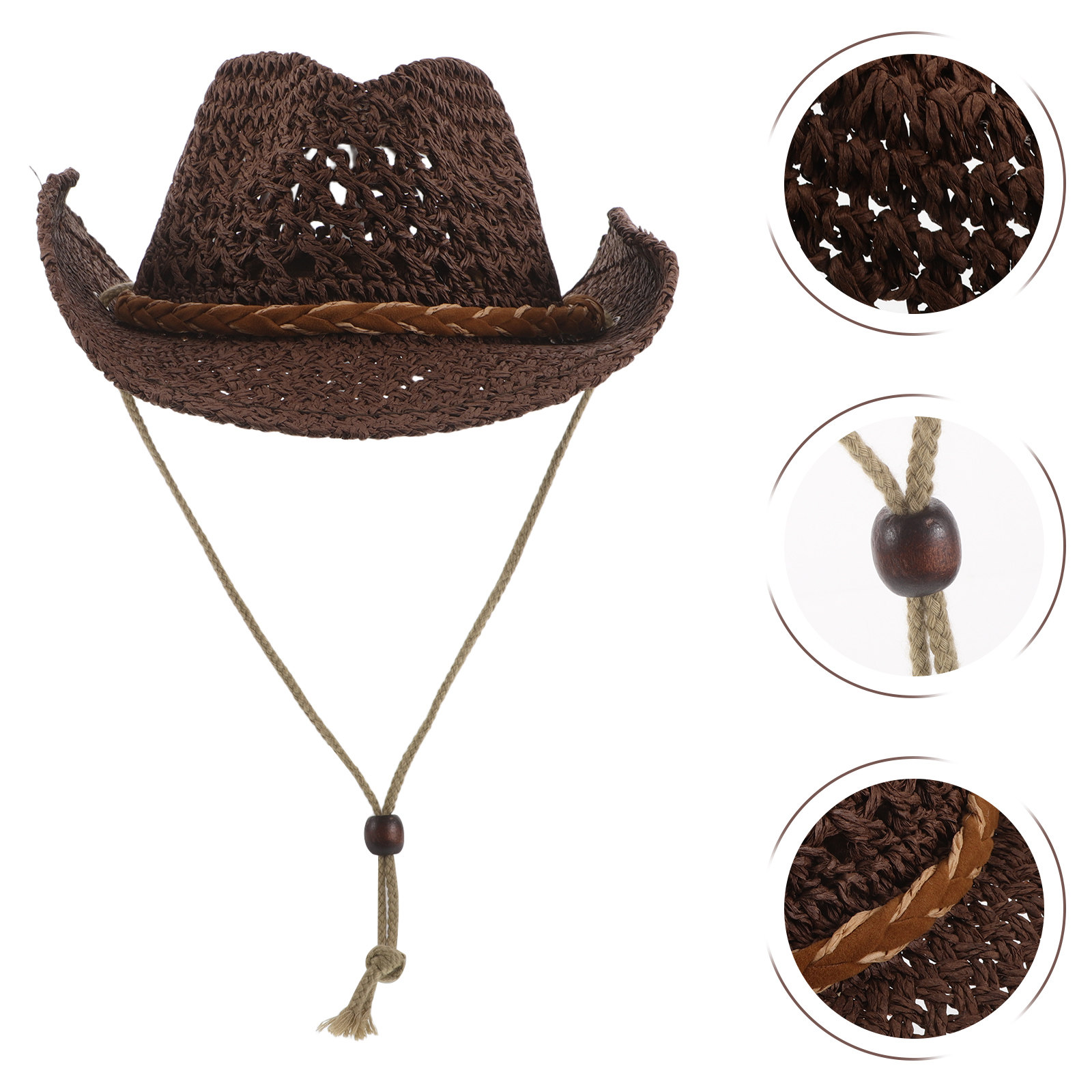 หมวกคาวบอยสานสำหรับเด็ก ระบายอ - Cowboy Hat Straw บทวิจารณ์และราคา