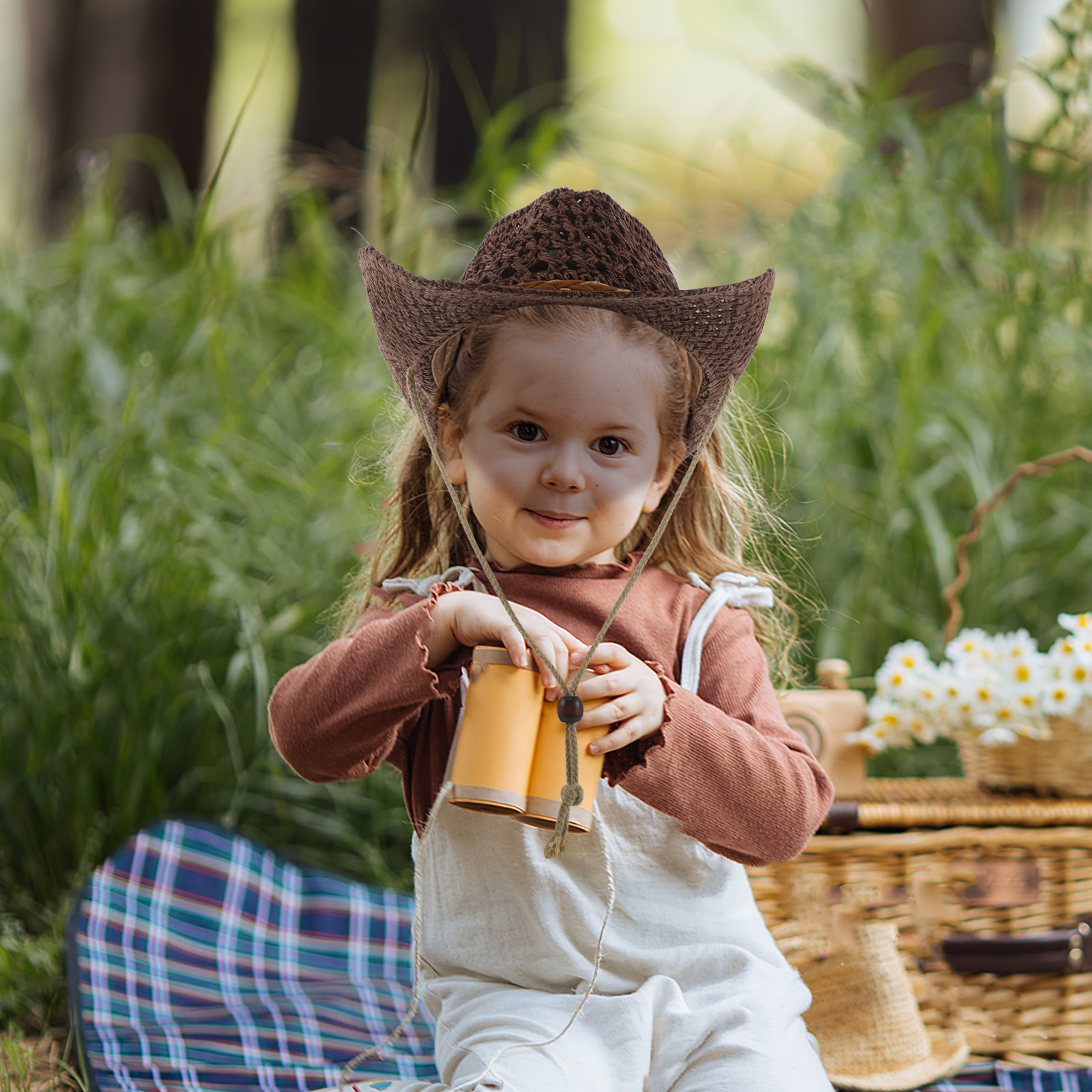 หมวกคาวบอยสานสำหรับเด็ก ระบายอ - Cowboy Hat Straw บทวิจารณ์และราคา