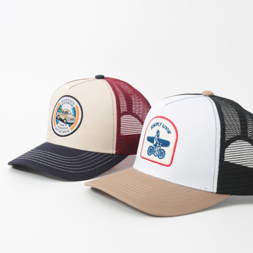 หมวกแก๊ปตาข่ายผ้าฝ้ายสไตล์เรโท - Trucker Cap Mesh บทวิจารณ์และราคา
